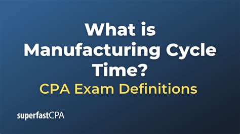 What is Manufacturing Cycle Time? – SuperfastCPA CPA Review