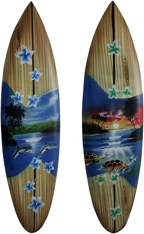 Zeckos Pi Ces Tropical Air Bross Mini Planche De Surf En Bois