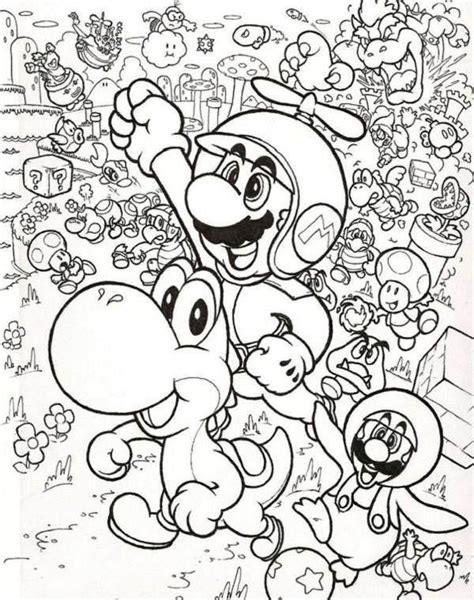 All Mario Characters Coloring Pages at GetColorings.com | Free printable colorings pages to ...