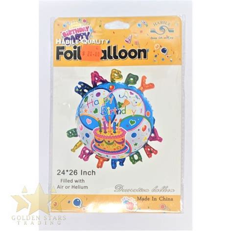 happy birthday foil balloon – Golden Stars Trading