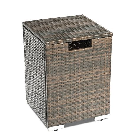 Wicker Propane Tank Cover Gas Tank Storage Side Table Outdoor | AJ-Enjoy | Reviews on Judge.me