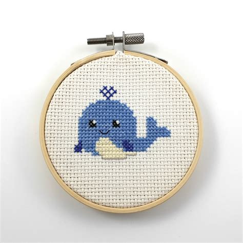 Whale Cross Stitch Pattern Whale Pdf Pattern Nursery Cross Etsy