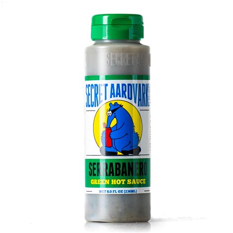 Secret Aardvark Serrabanero Green Hot Sauce Chili Klaus