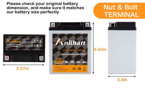 Amazon Anlibatt YTX14AH BS Battery 12V 12Ah Rechargeable