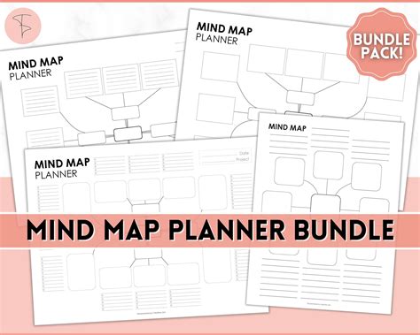 Mind Map Template Printable Mind Map Planner Study Guide Etsy Uk