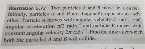 Illustration 5 72 Two Particles A And B Move On A Circle Initially