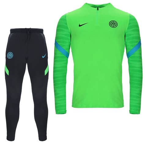 Nike Inter Milan Strike Drill Trainingspak Zwart Groen