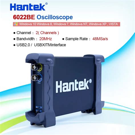 Hantek 6022be Computador Portátil Usb Armazenamento Digital Osciloscópio Virtual 2ch