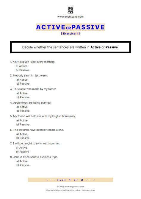 Rewrite The Sentences Using Passive Voice — Past Continuous Esl