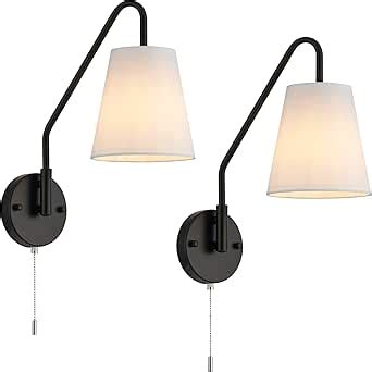 PASSICA DECOR Hardwired Wall Sconces Set Of Two 2 Pack With Pull Chain