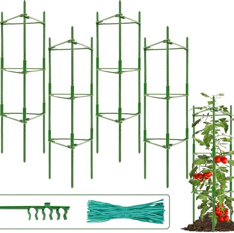 Amazon Halatool 4 Pack Tomato Cages For Garden Up To 48in 4FT