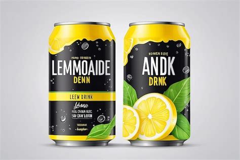 Premium Photo Lemonade Lemon Drink Label Design Soft Drink Label