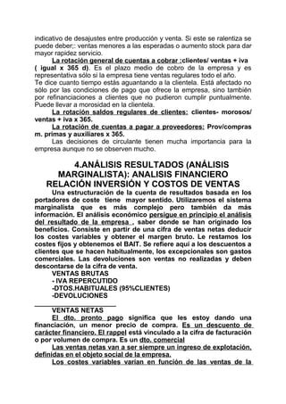 An Lisis Resultados An Lisis Marginalista Analisis Financiero Relaci N