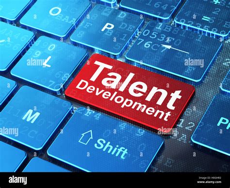 Education Concept Talent Development On Computer Keyboard Background