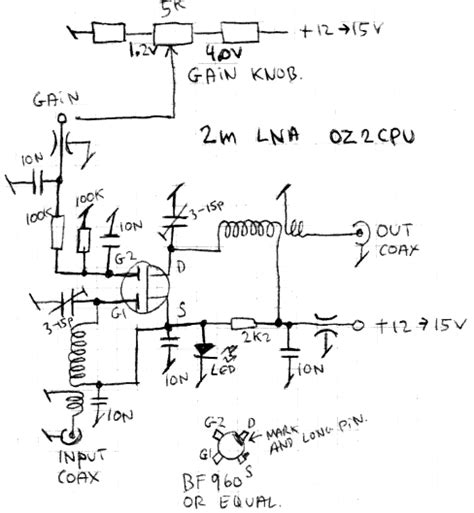 2m Dual Gate Fet Low Noise Amplifier