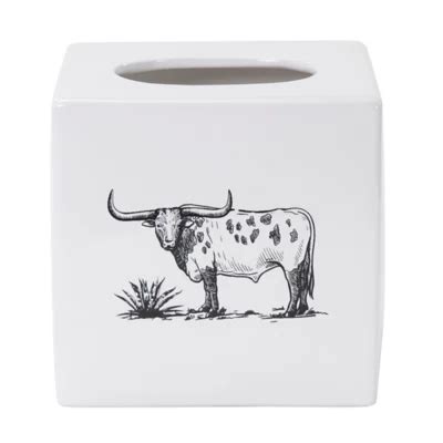 Paseo Road By HiEnd Accents Ranch Life Ceramic Tissue Box Cover 1