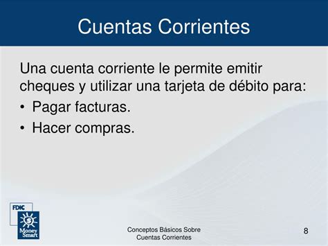 PPT Conceptos Básicos Sobre Cuentas Corrientes PowerPoint