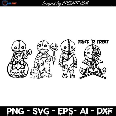 Outline Trick R Treat Sam Bundle Svg Bundle Halloween Svg Sam