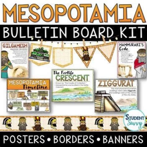 Ancient Mesopotamia Bulletin Board Kit Posters Borders Banners Maps