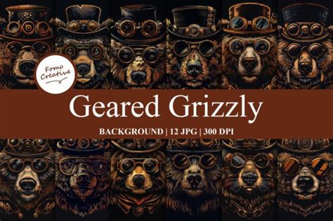 Geared Grizzly Graphic By Fomo Creative · Creative Fabrica