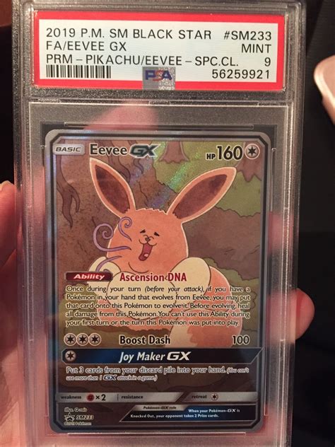 Eevee Gx 2019 Pokemon Black Star Promo Eevee Special Sm233 Full Art Psa 9 Values Mavin