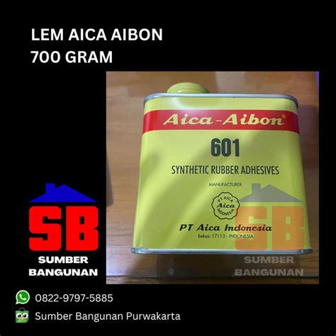 Jual LEM AICA AIBON 601 700 GRAM KUNING SERBAGUNA KALENG Kab