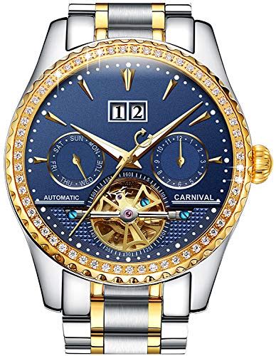 Pasoy Men S Watch Automatic Mechanical Tourbillon Stainless Stell Date