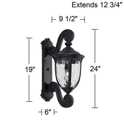 Bellagio 24 High Black Dual Scroll Arm Outdoor Wall Light 37761 Lamps Plus