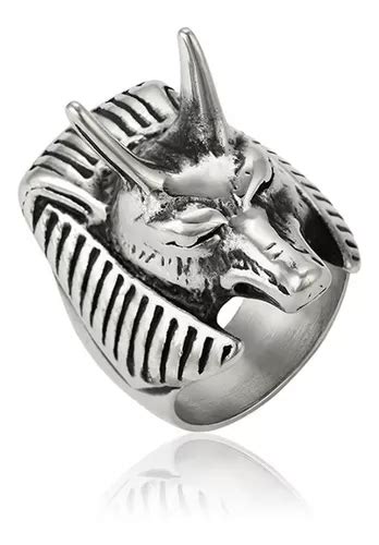 Anillo Anubis Dios Egipcio Inframundo Acero Quirurgico Meses Sin