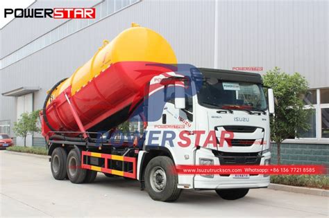 Cost Effective ISUZU GIGA 10 Wheeler 20000 Liters Vacuum Sewage Tank