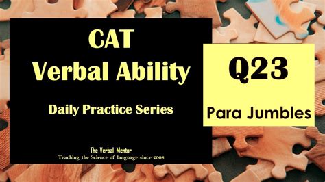 CAT 2021 VARC Preparation CAT Verbal Ability Practice Series Q 23