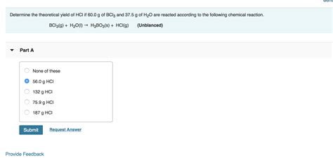 Solved CUI Determine the theoretical yield of HCl if 60.0 g | Chegg.com