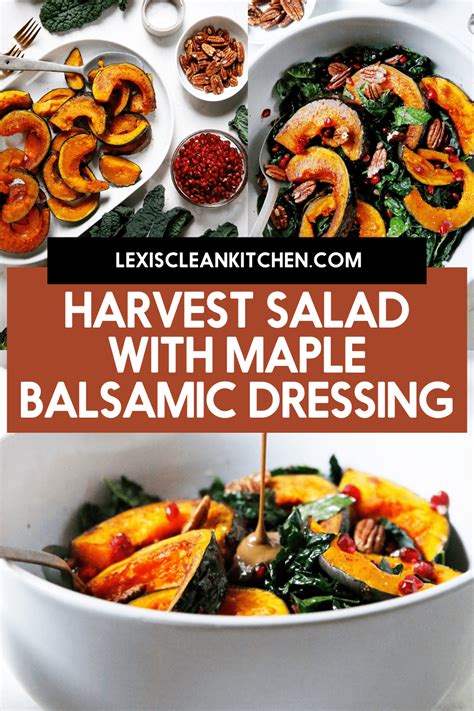 Winter Harvest Kale Salad With Squash And Maple Balsamic Dressing