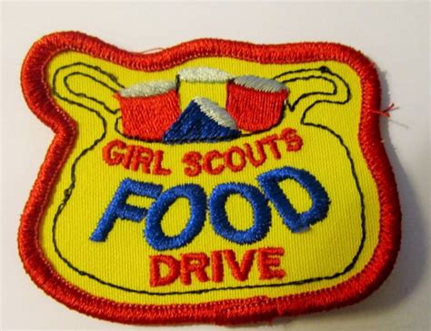 Vintage Girl Scout Fun Patch Food Drive By Allthingsgirlscout