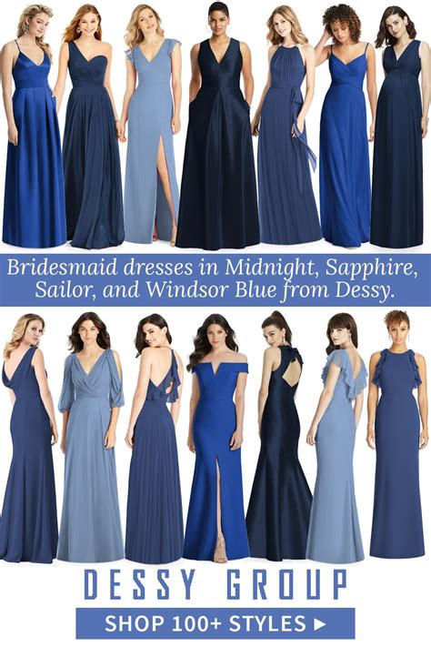 Elegant Blue Bridesmaid Dresses | Dark blue bridesmaid dresses, Midnight blue bridesmaid dresses ...