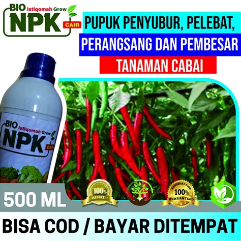 Jual PUPUK AMPUH 500 ML ISTIQOMAH GROW Perangsang Bunga Cabe Organik