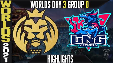 MAD Vs LNG Highlights Worlds 2021 Day 3 Group D MAD Lions Vs LNG