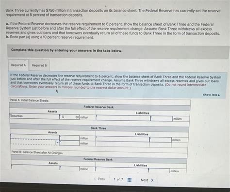 Solved Bank Three Currently Has 750 Million In Transaction Chegg