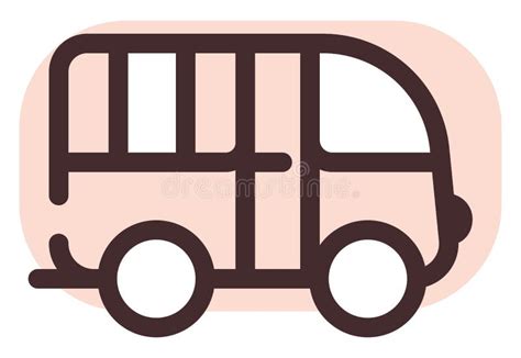 Pink Travel Bus Icon Stock Vector Illustration Of Design 261074617