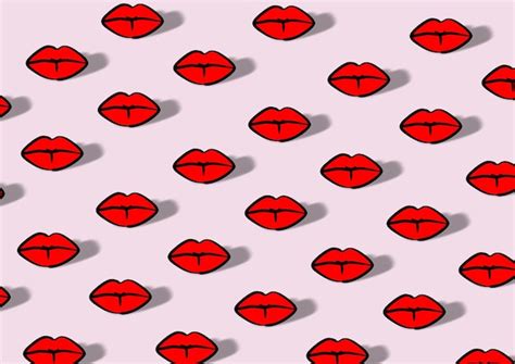 Premium Vector Bright Pink Lips Seamless Pattern Valentines Day Pink