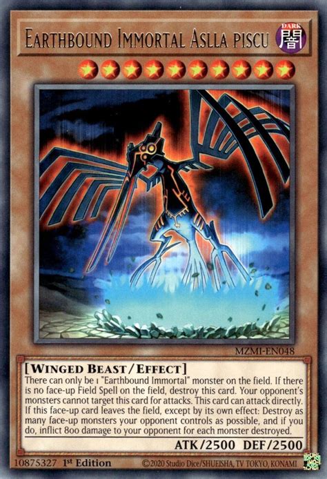 MZMI EN048 Earthbound Immortal Aslla Piscu Yu Gi Oh