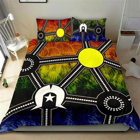 Aio Pride Naidoc Week Piece Duvet Cover Set Aboriginal