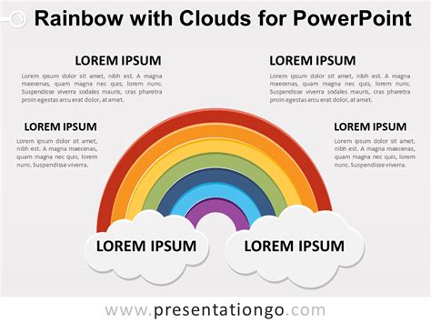 Rainbow Background For Powerpoint Slide