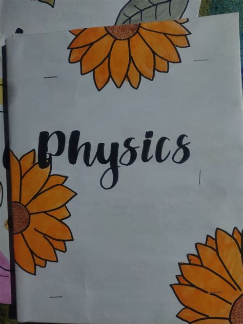 Physics Cover Page with Sunflowers