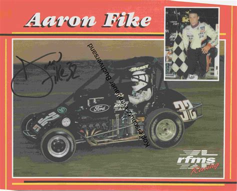 Original Autogramm Aaron Fike Racing Driver Autograph Signiert