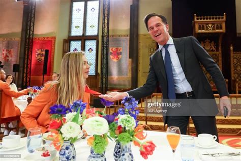 Jutta Leerdam and prime minister Mark Rutte during the Olympic... in ...