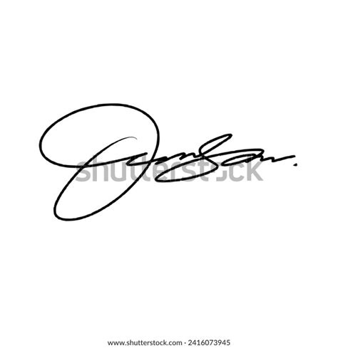 Letter O Signature Idea Vector Black Stock Vector Royalty Free