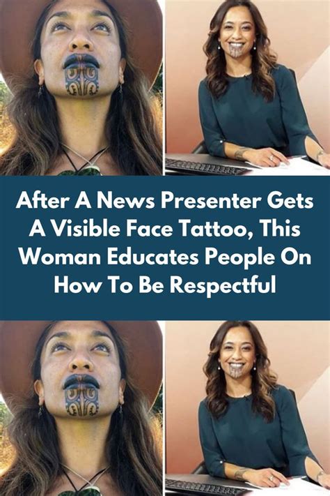 After A News Presenter Gets A Visible Face Tattoo This Woman Educates People On How To Be