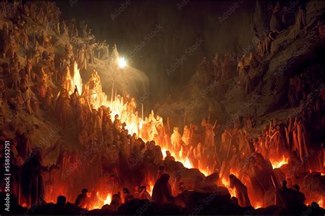 Dante's Inferno - Digital Illustration - Generated by Artificial ...