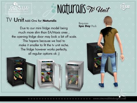 The Sims Resource Naturalis Tv Unit Mini Fridge Requires Spa Day